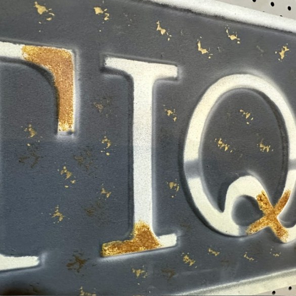 Vintage Metal Antiques Sign 2